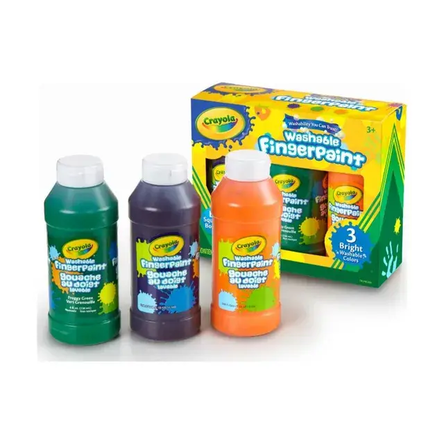 Crayola - 3 CT. 8 oz. Washable Fingerpaint Bright Colors (1).webp