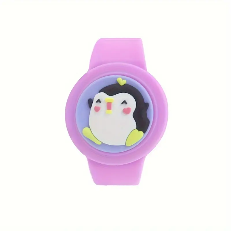 Apple AirTag Cute Cartoon Strap, Anti Loss Full Wrap Strap - Pink Penguin