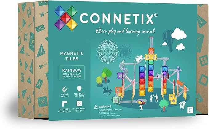 CONNETIX Rainbow Ball Run Pack, 92 Pieces