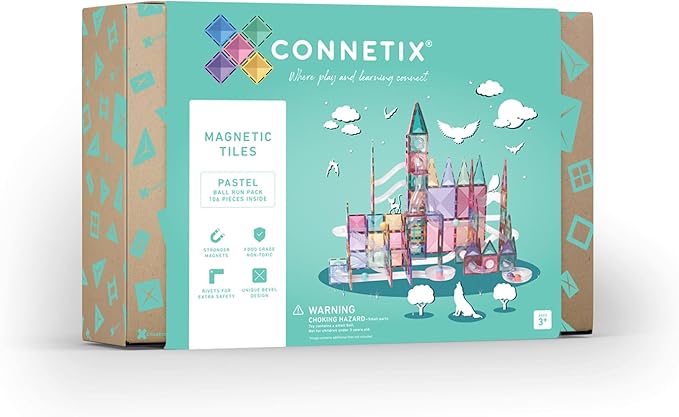 CONNETIX - Pastel Ball Run Pack, 106 Pieces