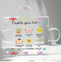 Thank You Gifts – Puzzle-Shaped Acrylic Desk Decor with Appreciation Message