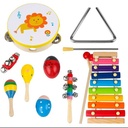 مجموعة المغامرات الموسيقية مونتيسوري - مجموعة أدوات أورف 10 قطع