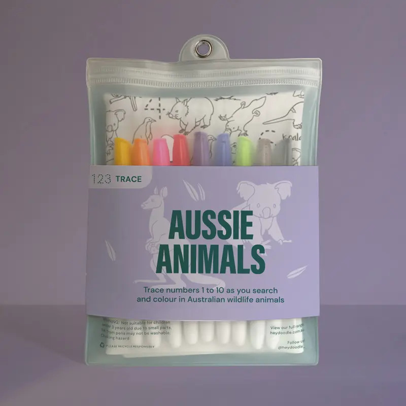 HeyDoodle - Aussie Animals Silicone Mat Colouring