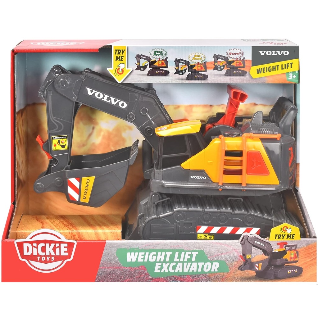 Dickie Toys Volvo Toy Excavator with Weight Detection