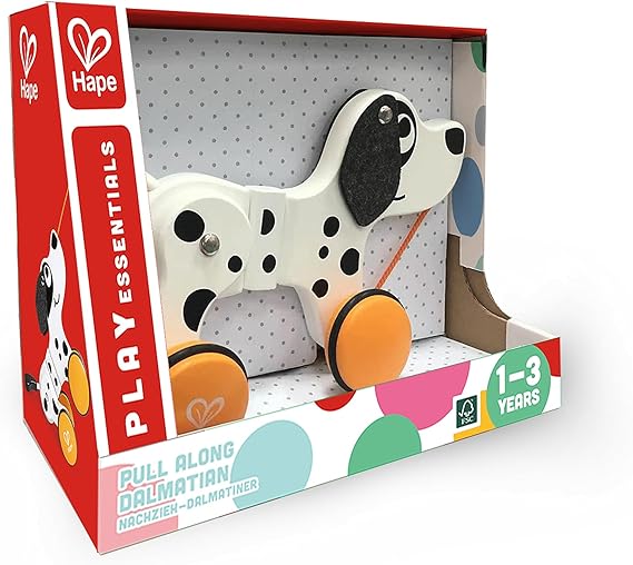 Hape Wooden Dalmatian Push and Pull Along Toy