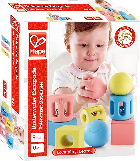 Hape Baby Geometric Rattle Trio