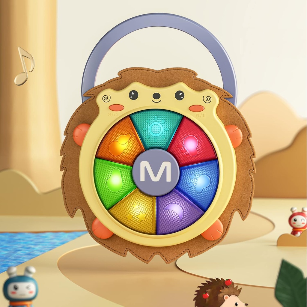 Tumama Musical Drum Toy, Light Up Electronic Music Sound Baby Toys