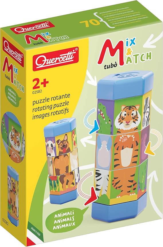 Quercetti Tubo Mix & Match - Animals