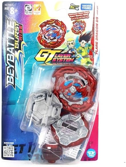 BEY BATTLE FLARE DRAGON مع LR LAUCHER GYRO SPINING D5