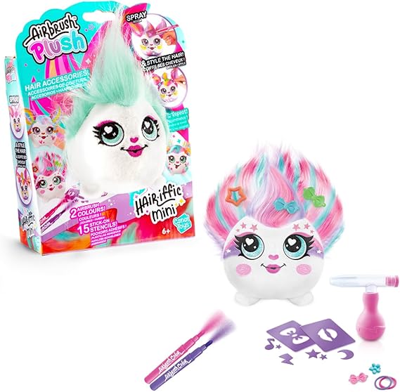 Canal Toys Airbrush Plush  - Mini Plush for Painting & Styling with Airbrush Set
