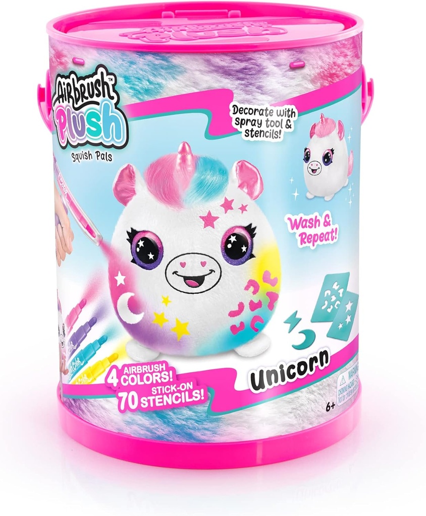 Canal Toys Airbrush Plush - Neon Squish Pals Paint Can