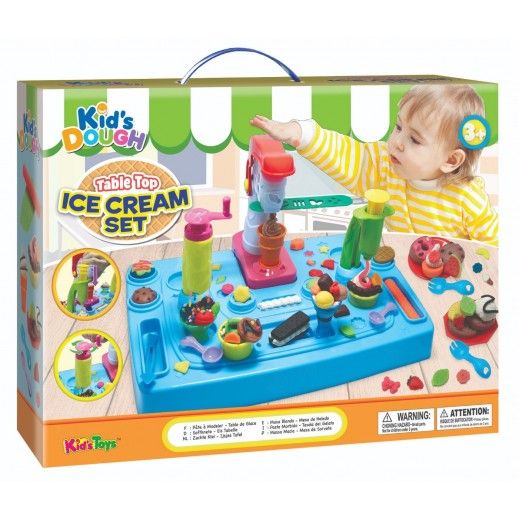 Kids Dough Table On Top Ice Cream Set