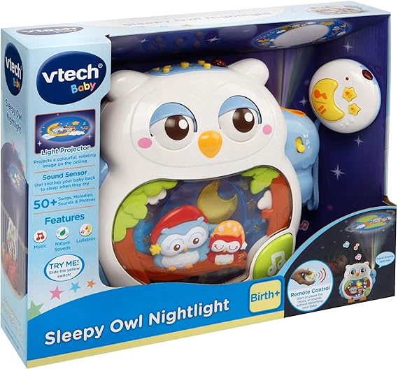 VTech - مصباح ليلي على شكل بومة نائمة