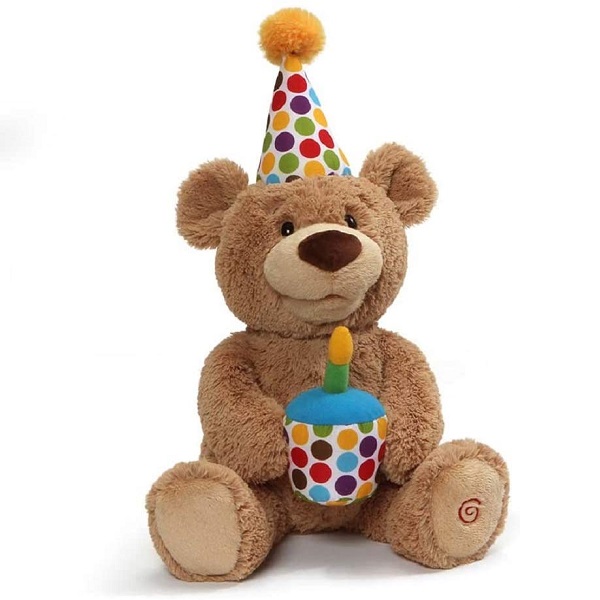 GUND – Happy Birthday Teddy Bear Animated 17"