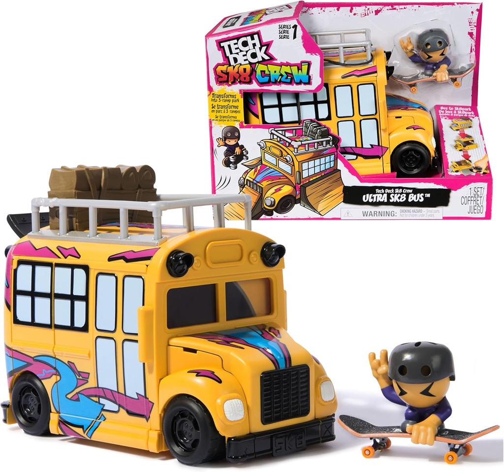 Tech Deck – Sk8 Crew Skate Bus Playset