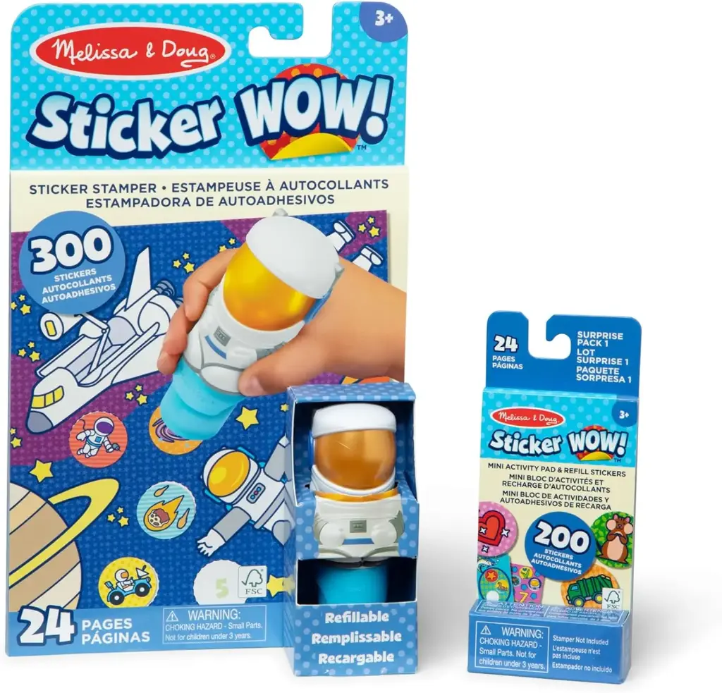مجموعة ملصقات رواد الفضاء Melissa & Doug Wow!™: 24 صفحة