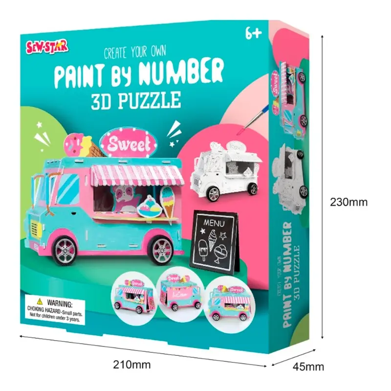 Sew Star – Paint By Number 3D Puzzle Bus 