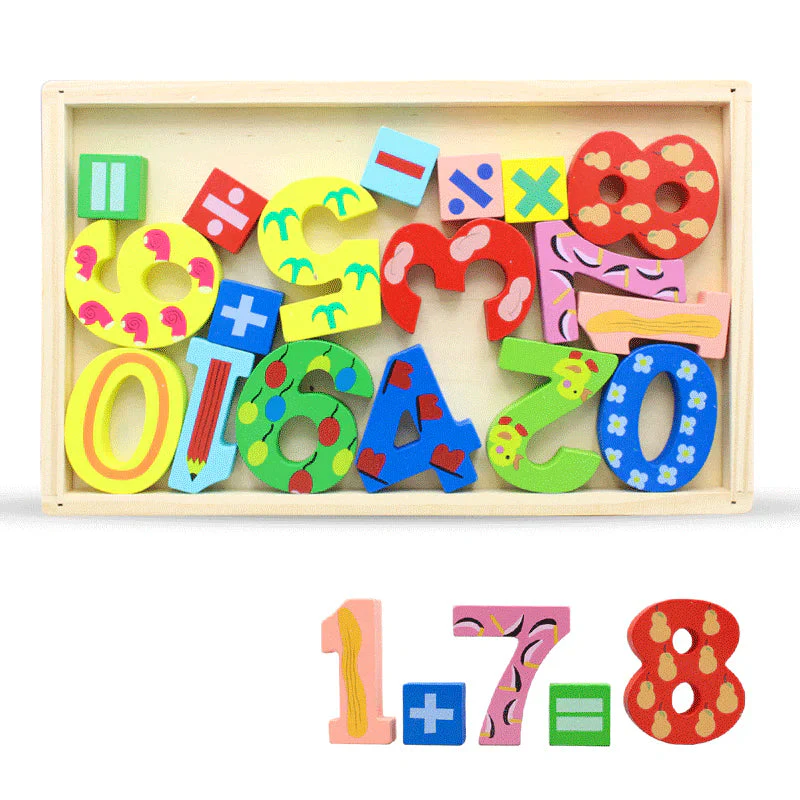 3D Wooden Multi-color Number Learning Board