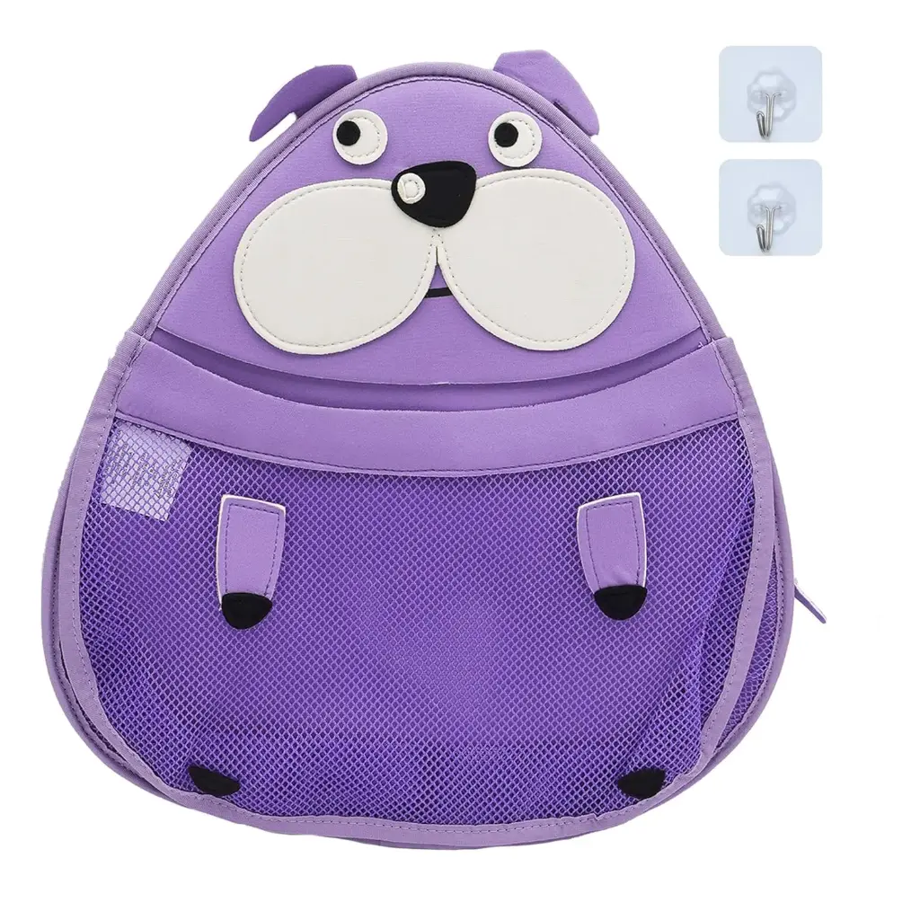 Baby Bath Tub Toy Storage Organizer – Purple Dog