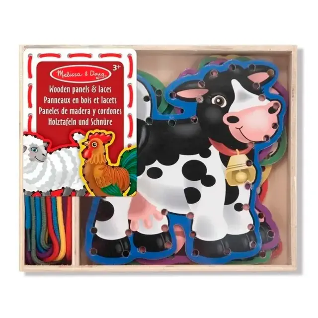 Melissa & Doug – Wooden Toy Panels and Laces Pets