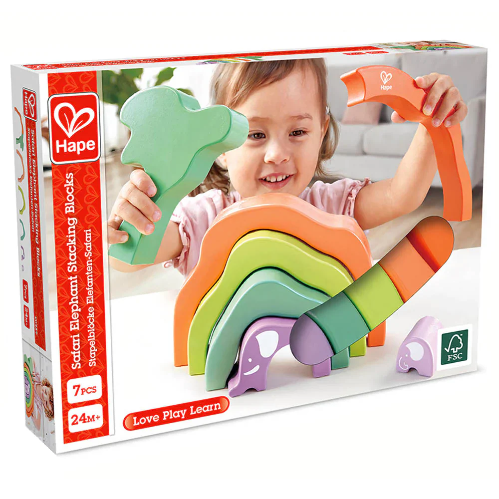 Hape – Safari Elephant Stacking Blocks 