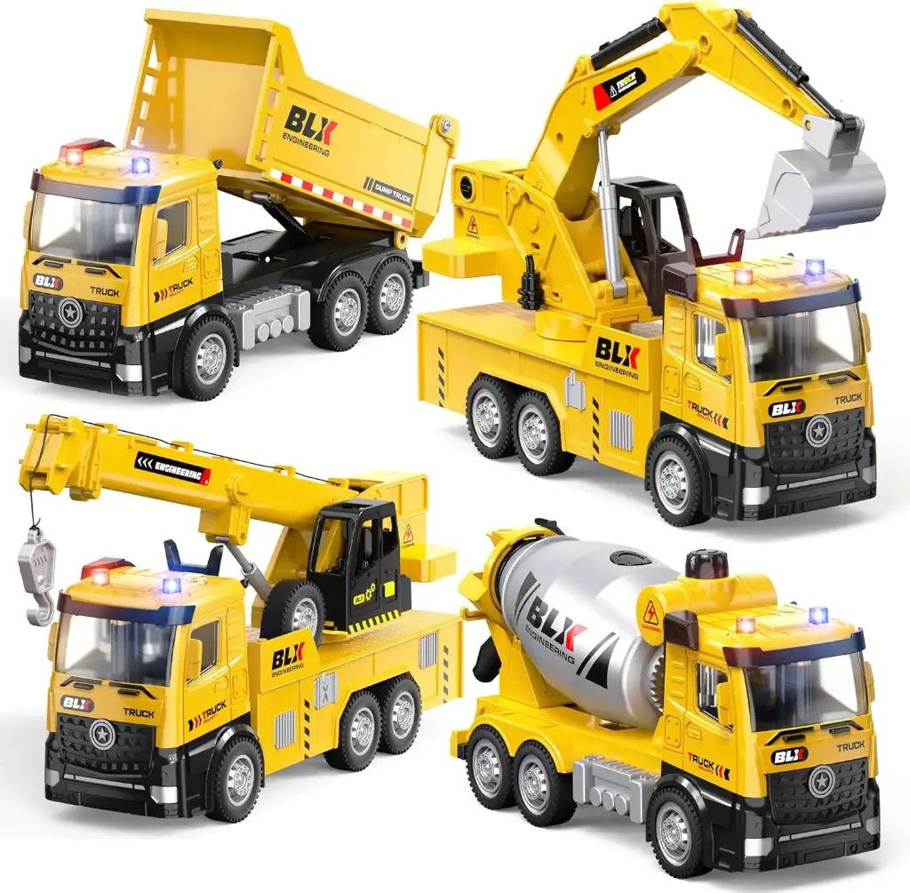Pull Back Engineering Construction Vehicles