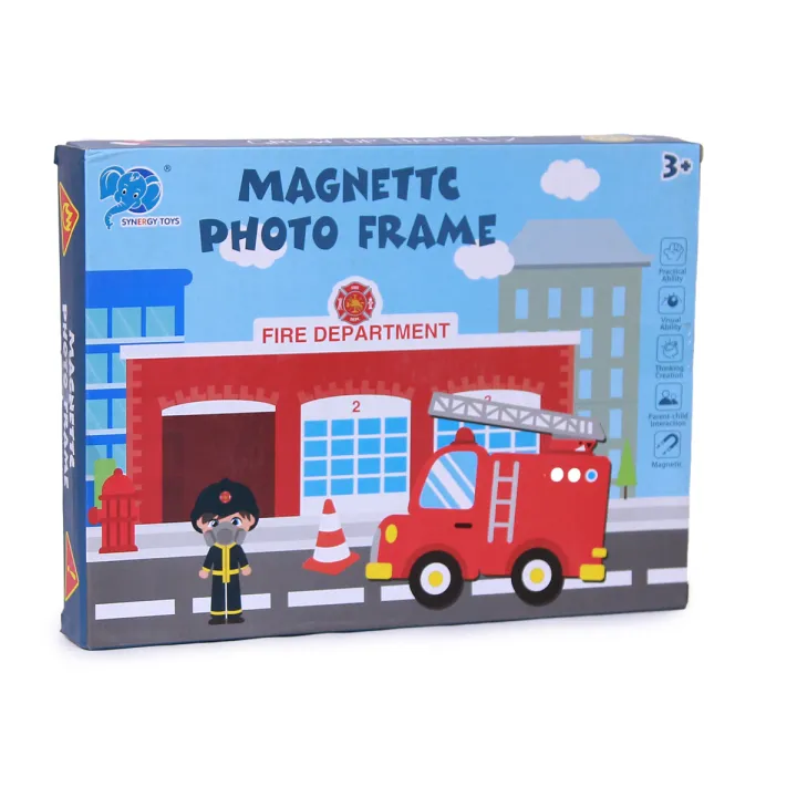 Magnetic Photo Frame Fire Station Puzzle 