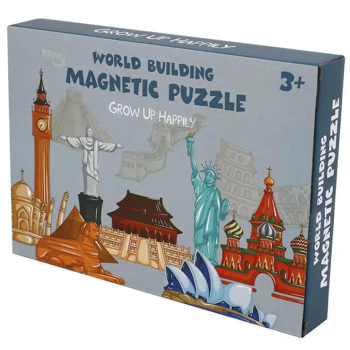 Magnetic Puzzle Chart World Buildings