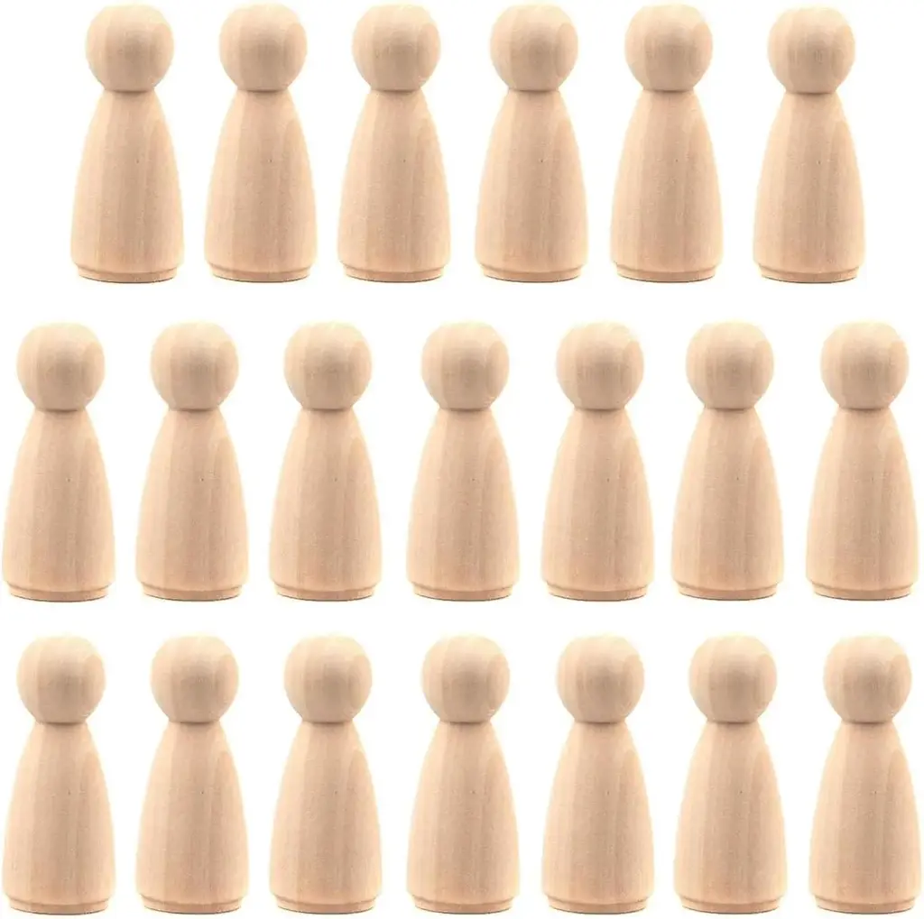 Rainbow Friends Wood – DIY Wooden Dolls (Without Paints)