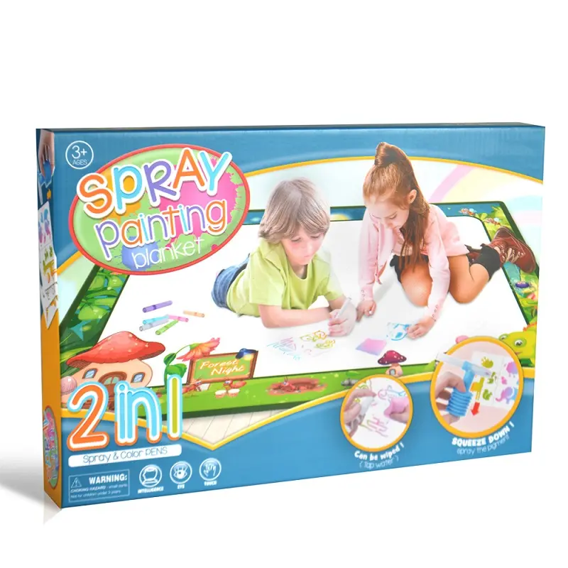 Spray Painting Blanket - Aqua Magic Doodle Mat