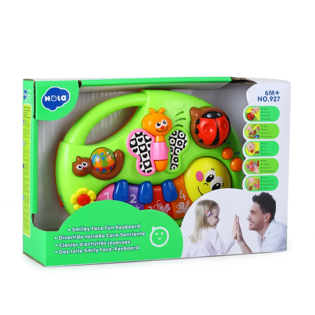 Hola Smiley Face Fun Keyboard with Music & Light