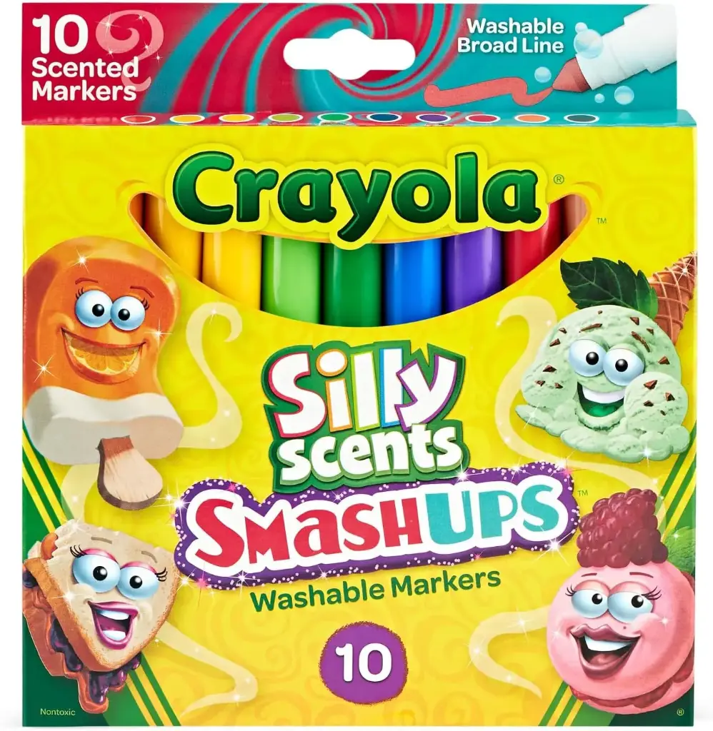 Crayola 10ct Silly Scents Smash Ups - Broad Line Washable Markers 
