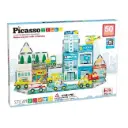 Picasso Tiles Magnetic 3D Metro City Set - 50 Pieces 