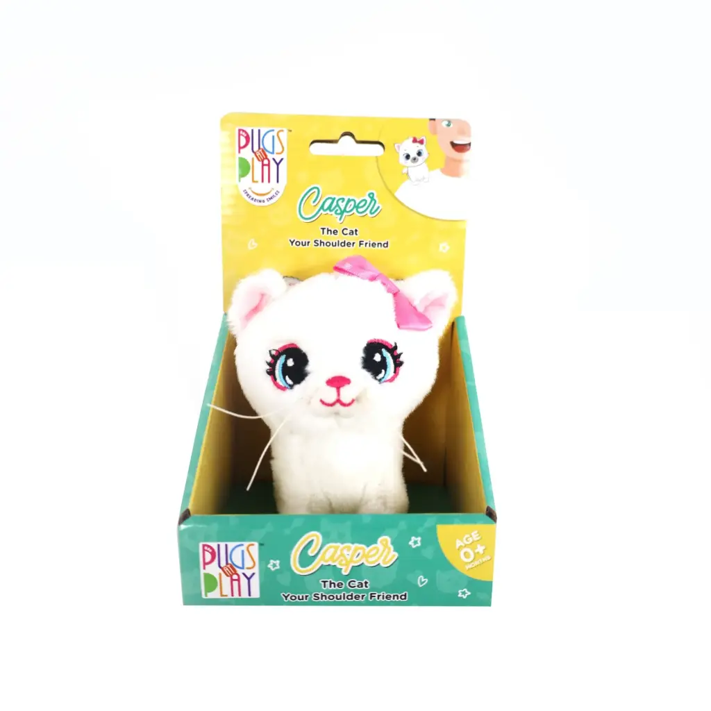 Shoulder Buddy Casper the Cat Plush Toy - 4 Inch 