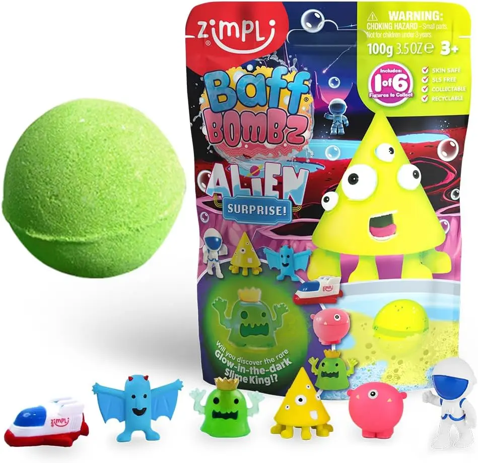 Zimpli Kids Large Alien Surprise Bath Bomb 