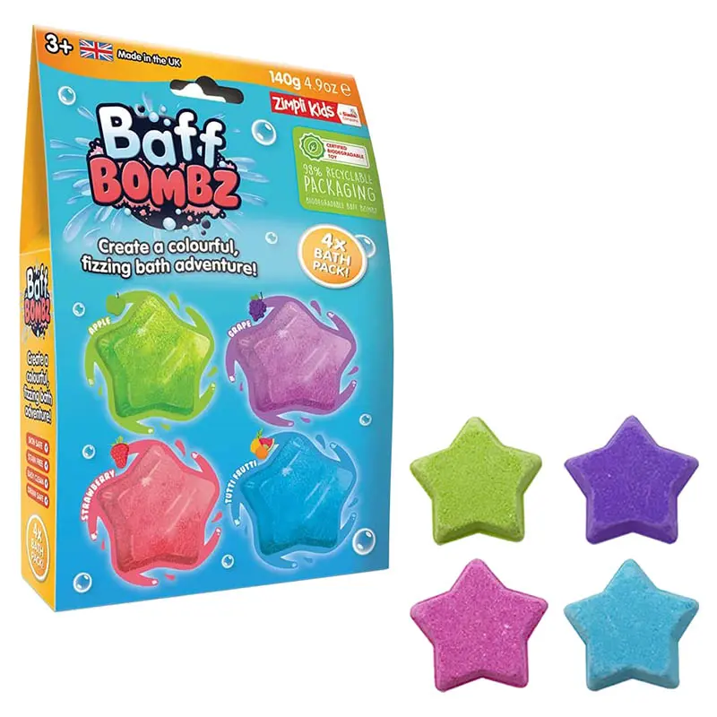 Baff Bombz - Star - Pack of 4 (Zimpli Kids) 