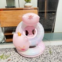 Cartoon Car Shaped Swimming Ring, PVC Material Inflatable Water Floating Ring, For Children Summer Beach And Water Sports Training