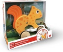 Hape Pull Along - Squirrel - Orange - Wooden Animal Toy