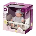 Baby Imitation Doll With Mini Bed - 6 Inch