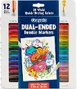 Crayola Dual Chisel Tip & Brush Markers - 12ct