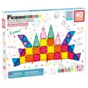 Picasso Tiles Magnetic Mini Diamond Rocket Set - 40 Pieces 